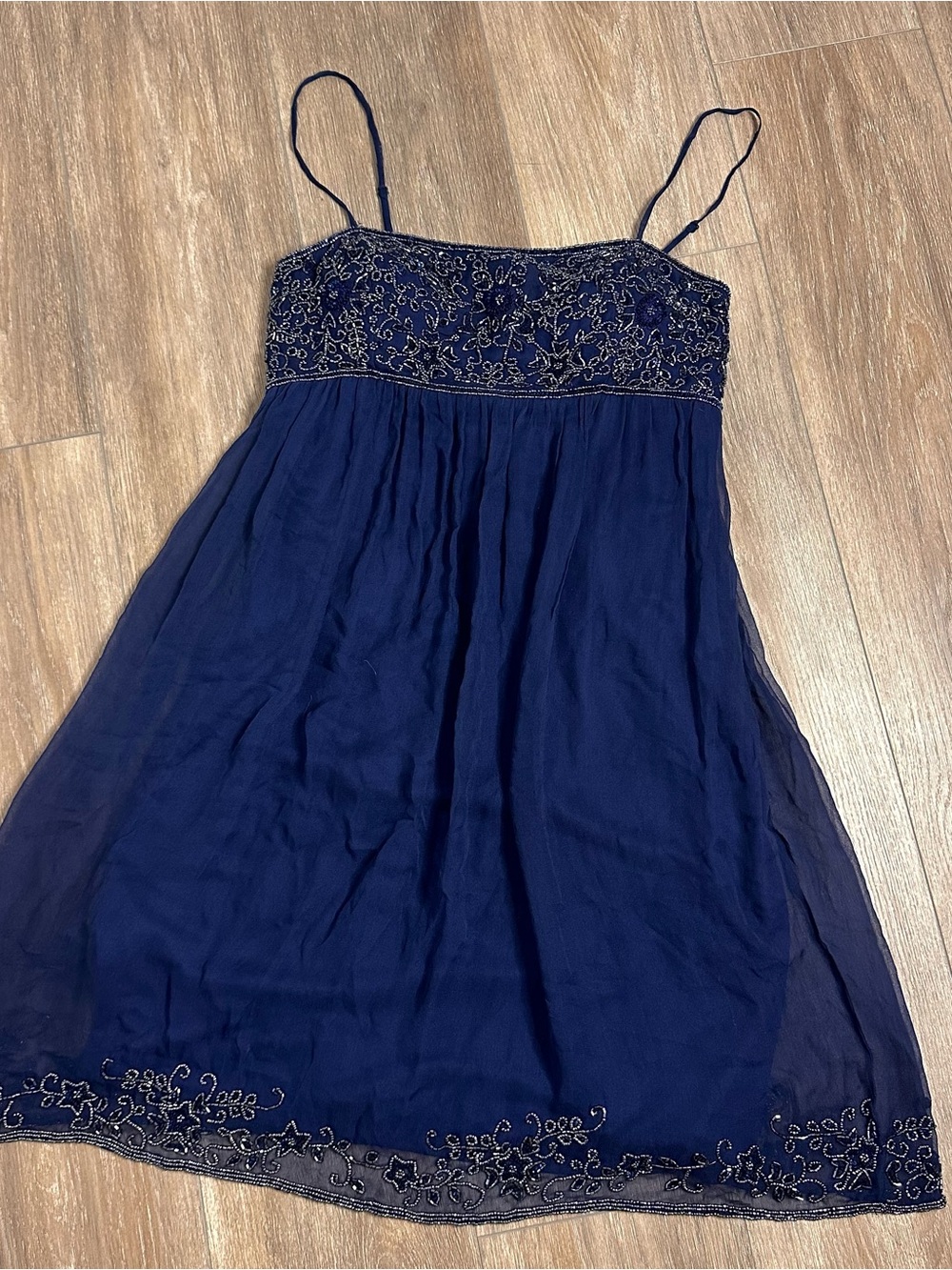 Vintage Patra blue beaded dress